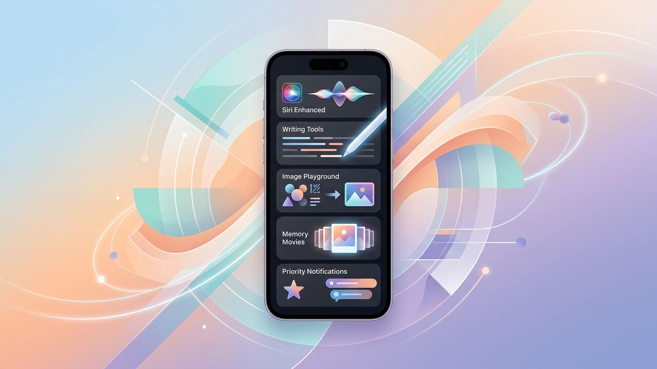 iPhone screen showing Apple Intelligence features