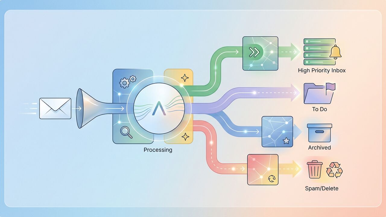 Diagram of email triage AI agent workflow