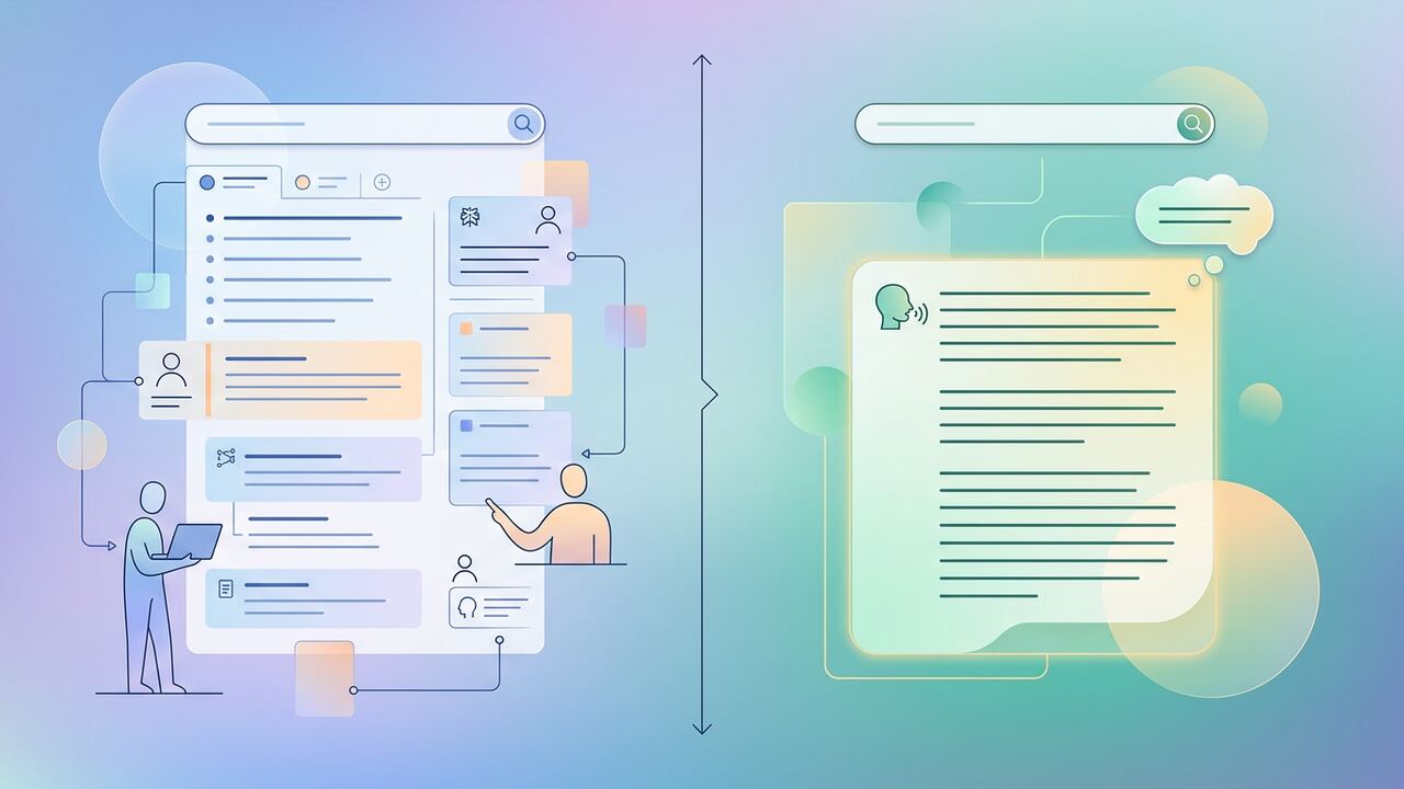 Split UI comparison of Perplexity and ChatGPT Search results